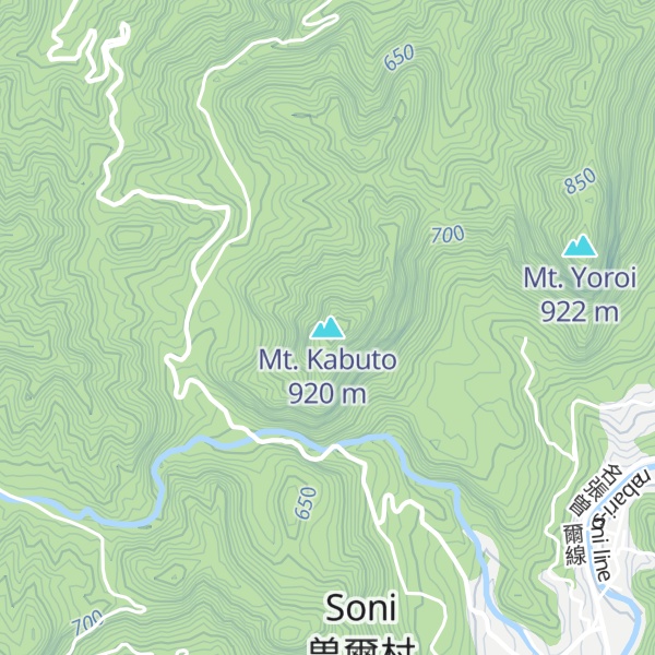Map of Mt. Kabuto