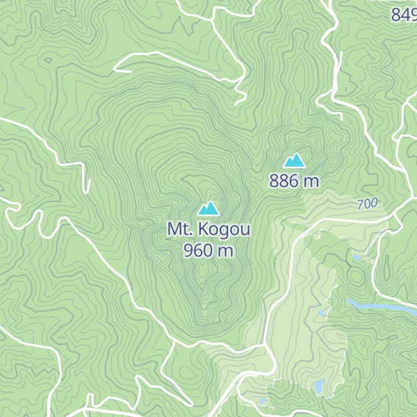 Map of Mt. Kogou