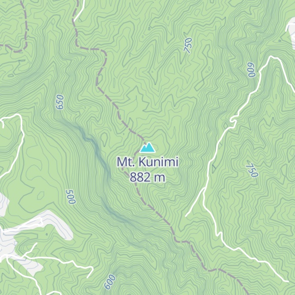 Map of Mt. Kunimi
