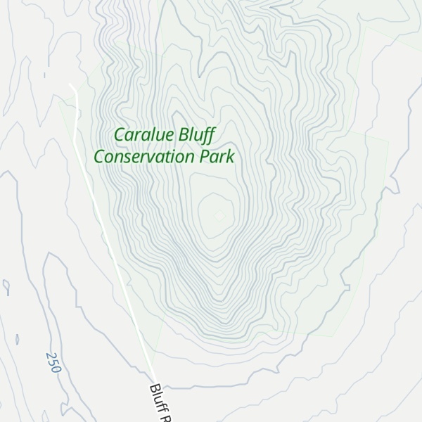 Map of Caralue Bluff