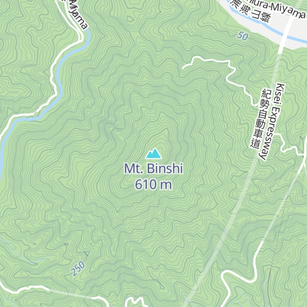 Map of Mt. Binshi