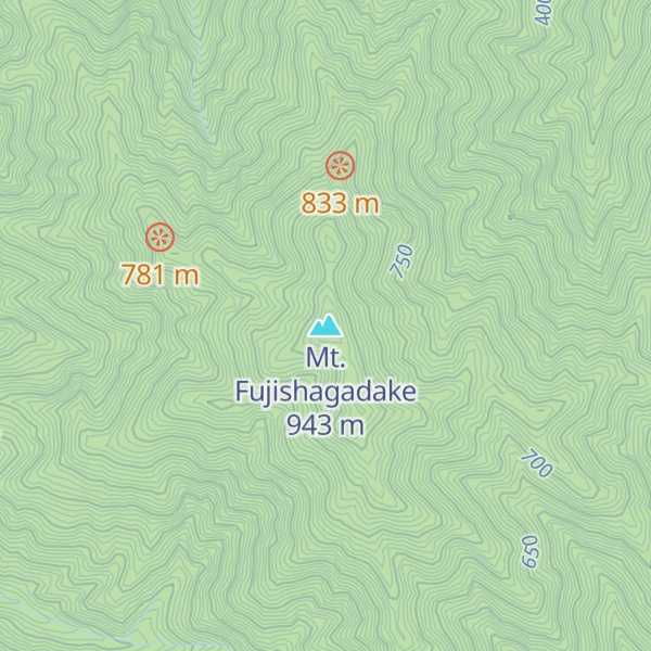 Map of Mt. Fujishagadake