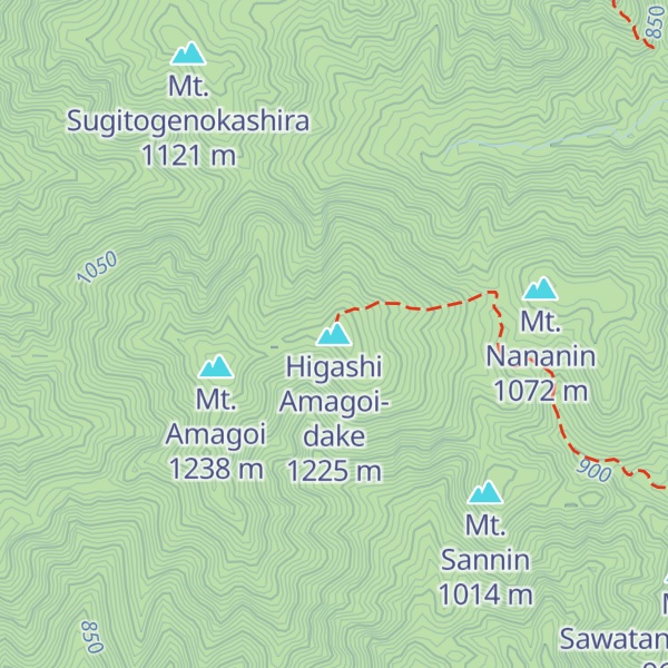 Map of Higashi Amagoi-dake