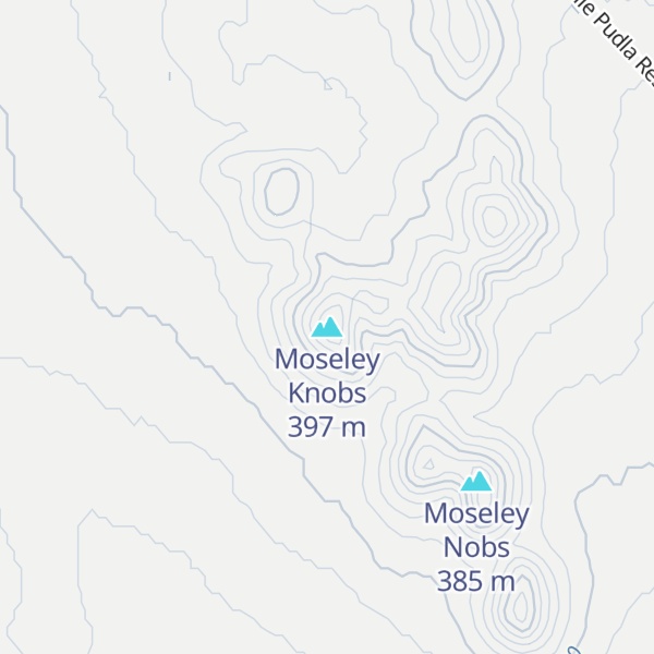 Map of Moseley Knobs