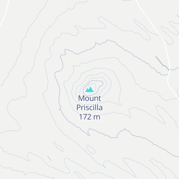Map of Mount Priscilla