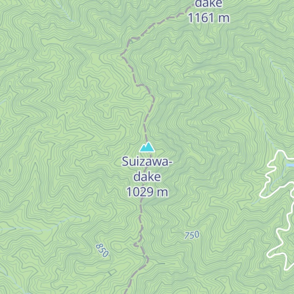 Map of Suizawa-dake
