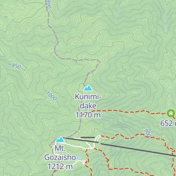 Map of Kunimi-dake
