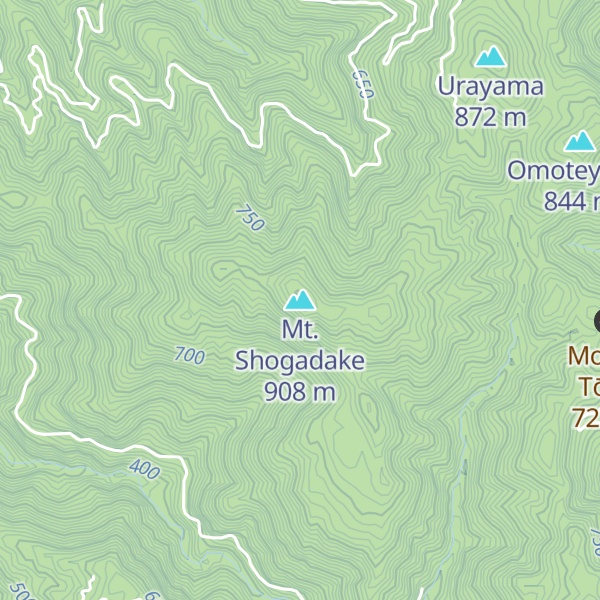 Map of Mt. Shogadake