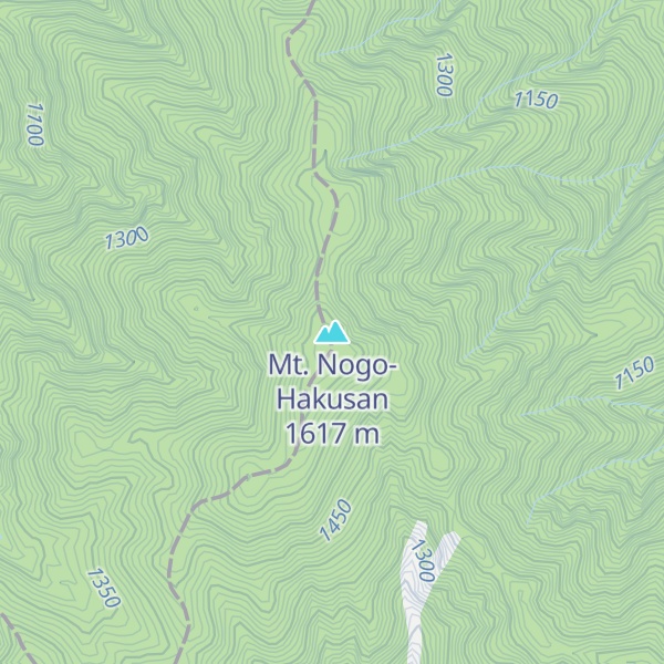 Map of Mt. Nogo-Hakusan