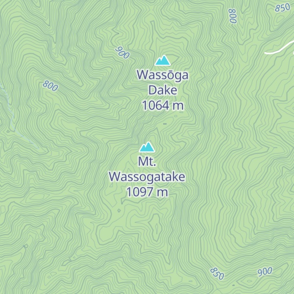 Map of Mt. Wassogatake