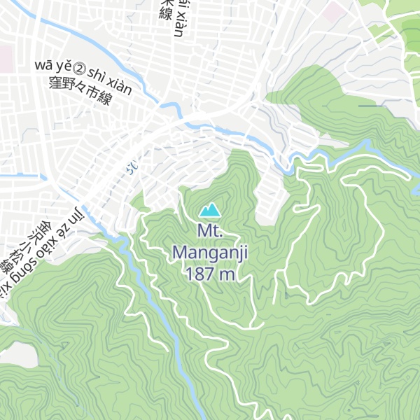 Map of Mt. Manganji