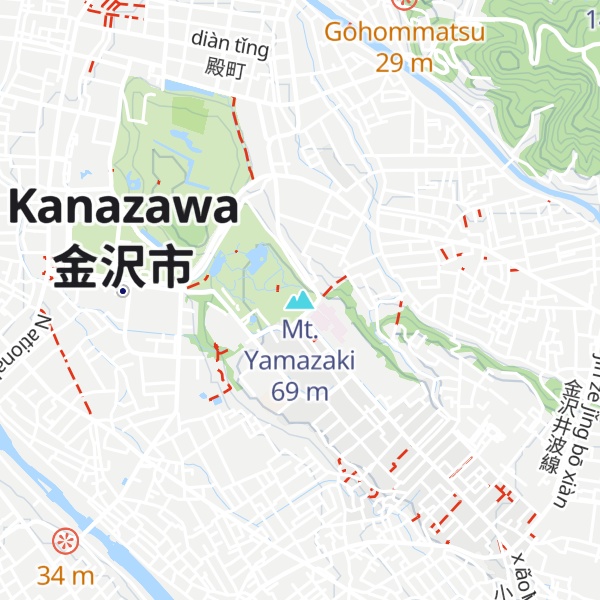 Map of Mt. Yamazaki