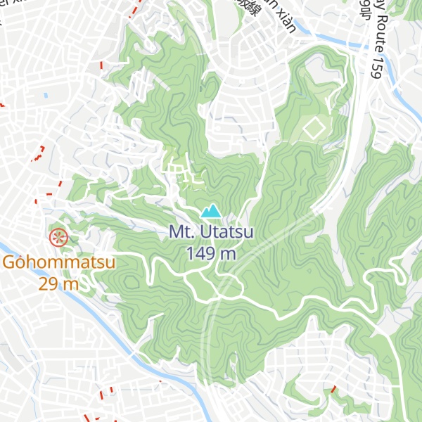 Map of Mt. Utatsu