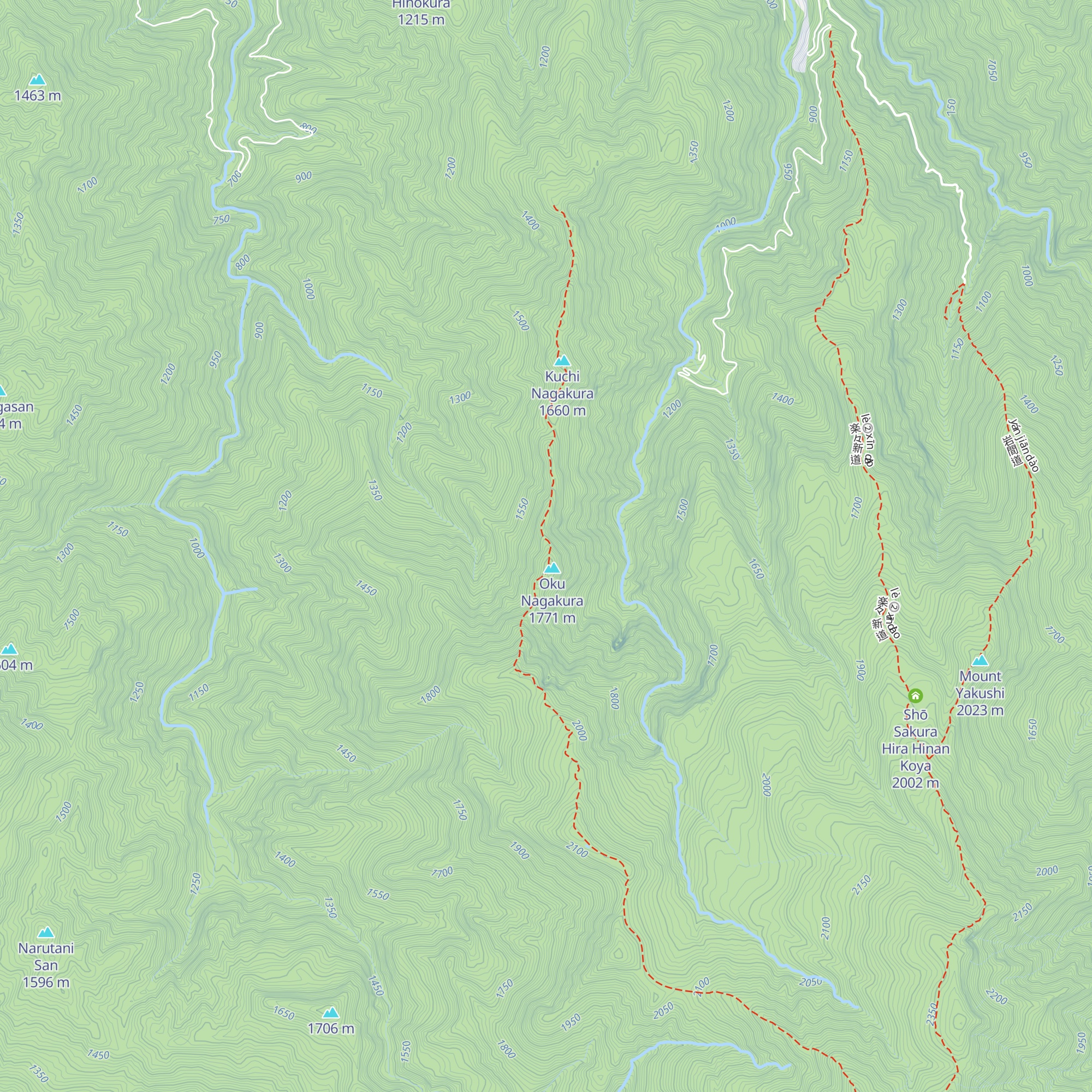 Oku Nagakura Hinan Koya map