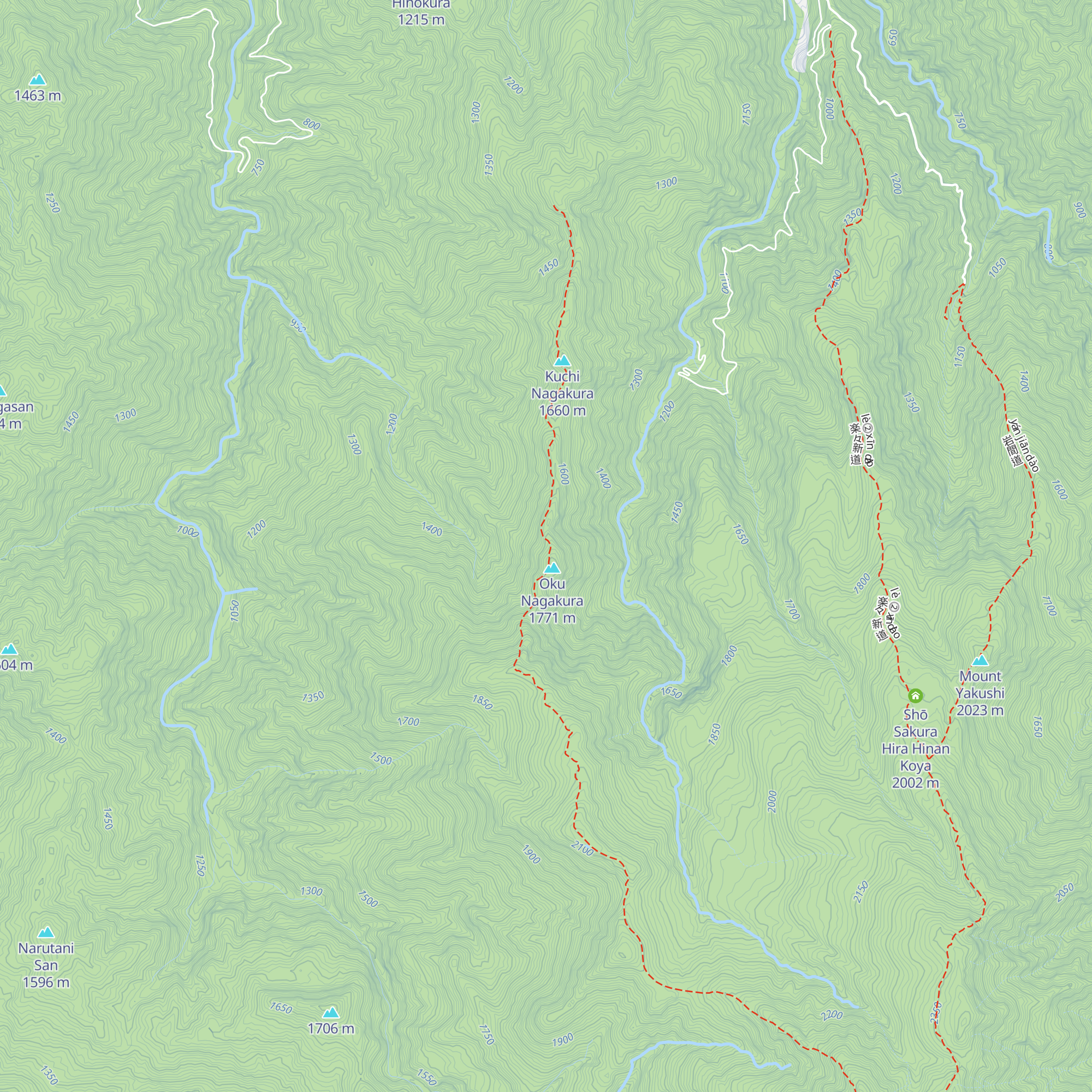 Oku Nagakura Hinan Koya map