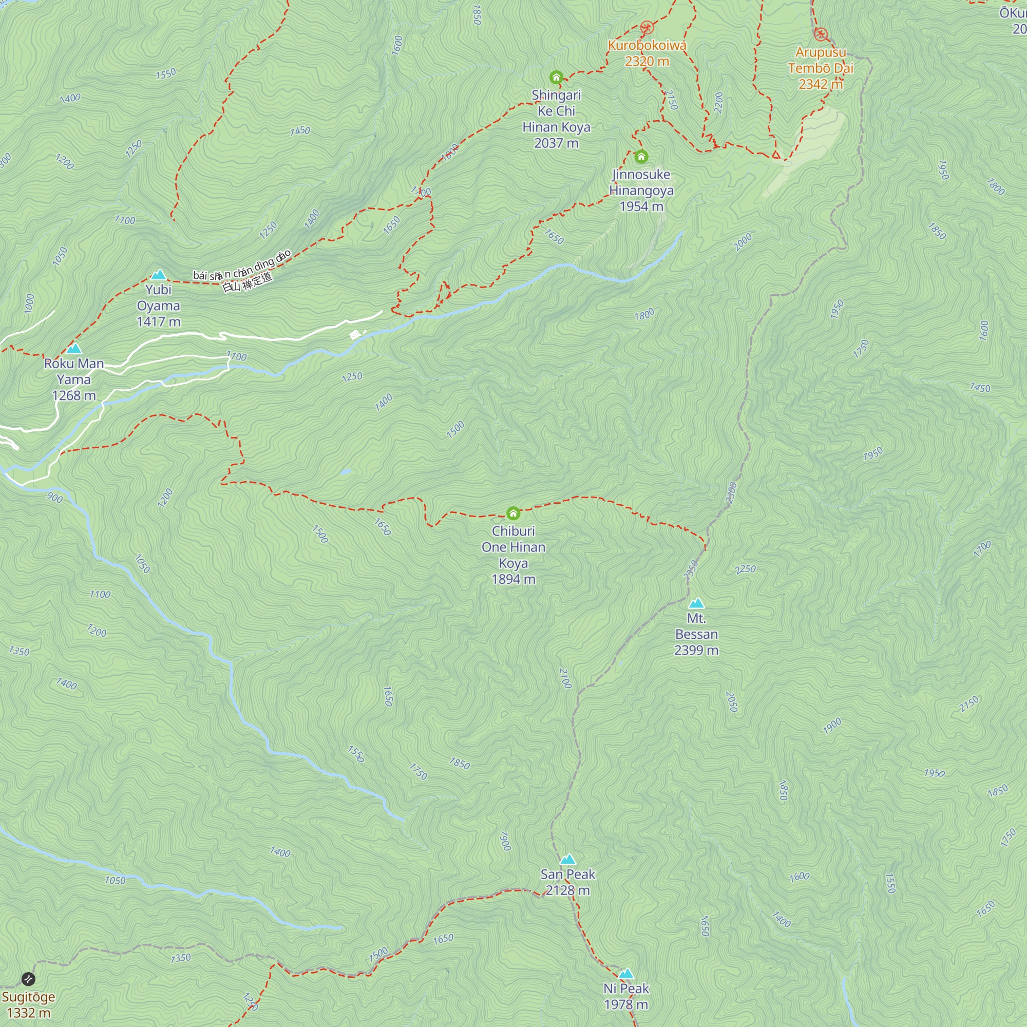 Chiburi One Hinan Koya map