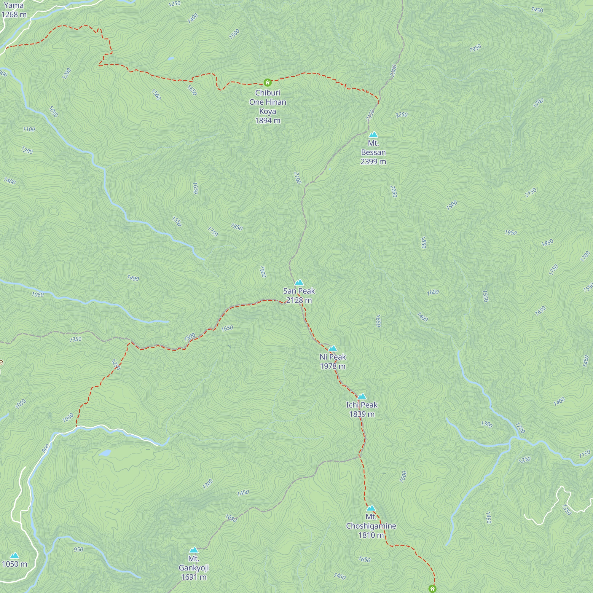 Sannomine Hinan Koya map