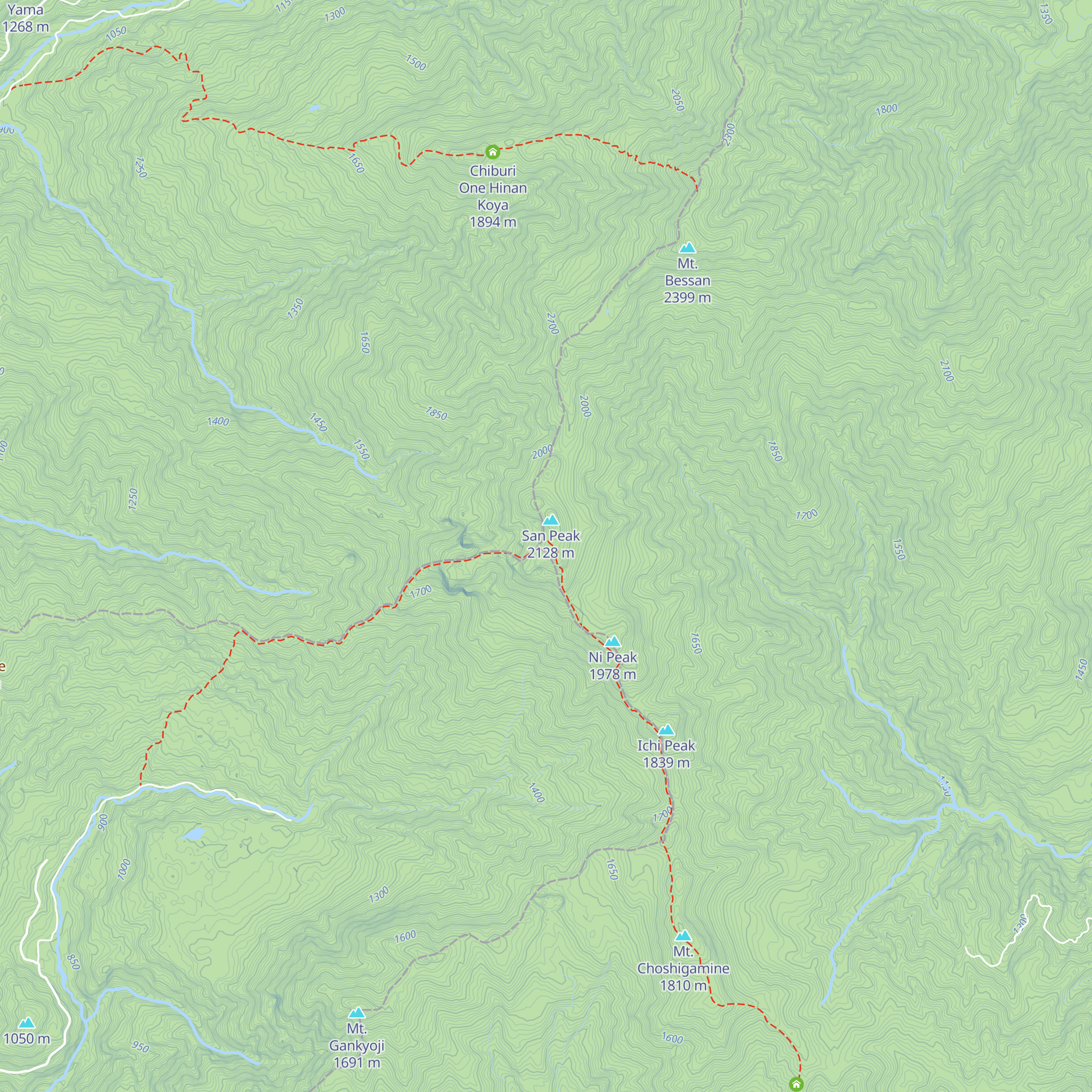 Sannomine Hinan Koya map