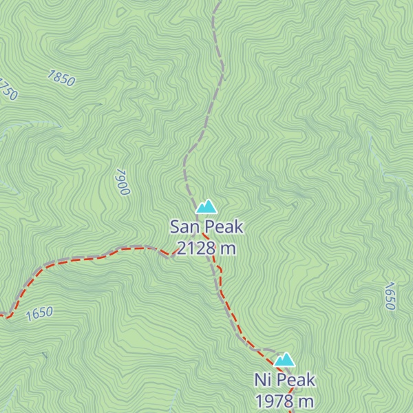 Map of San Peak
