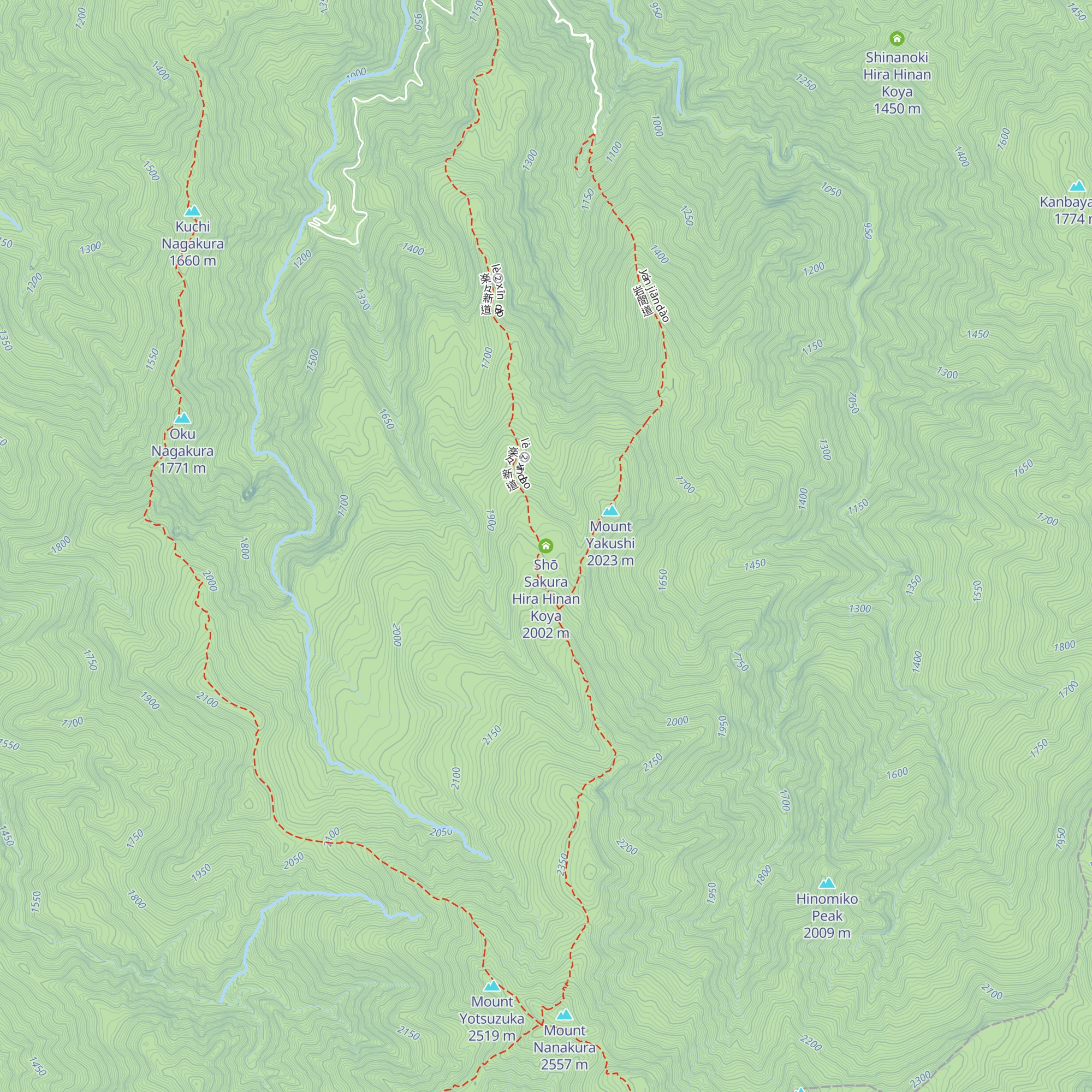 Shō Sakura Hira Hinan Koya map
