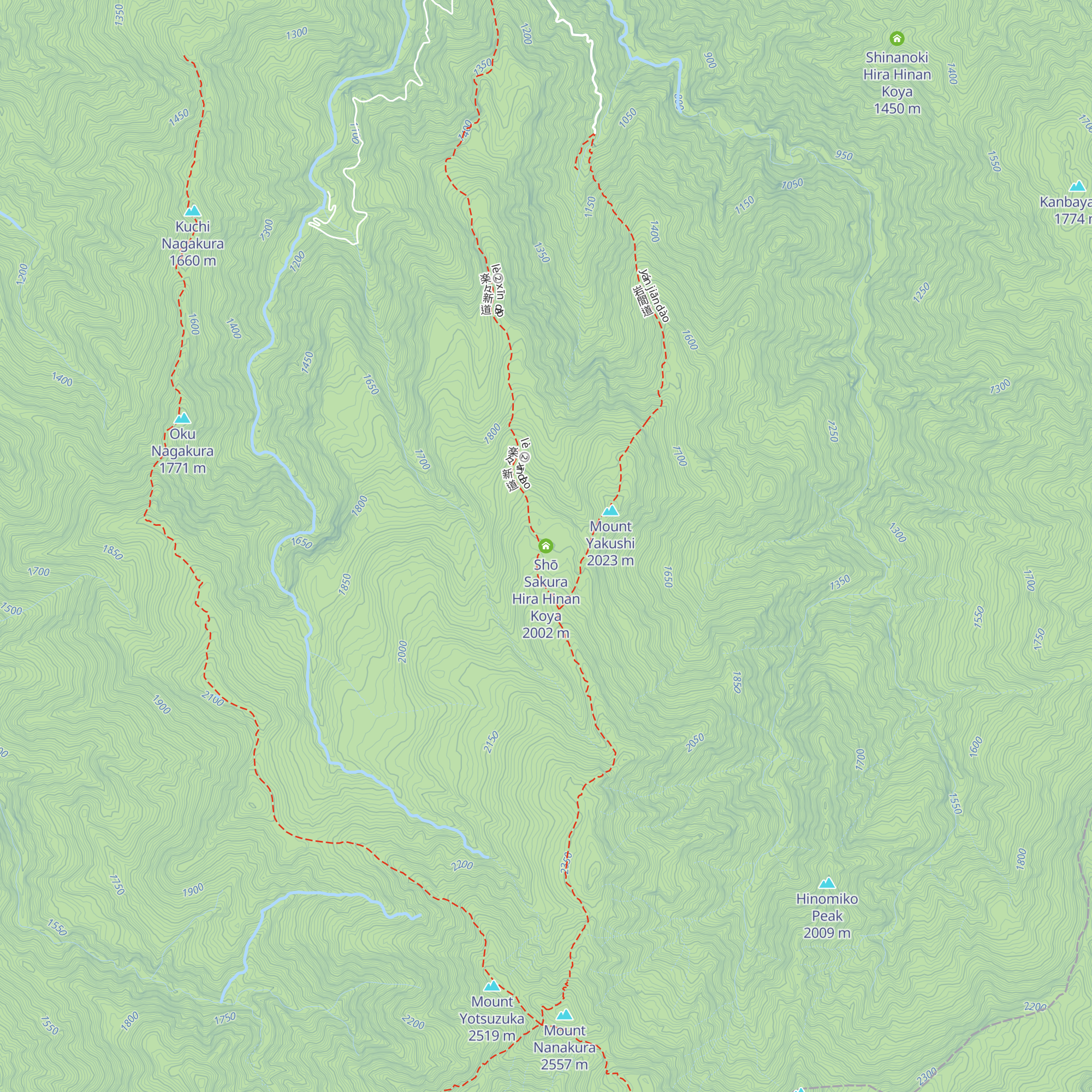 Shō Sakura Hira Hinan Koya map