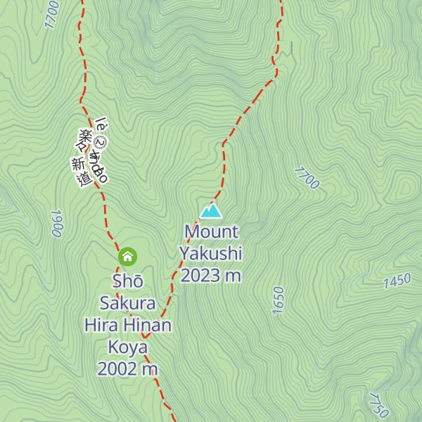 Map of Mount Yakushi