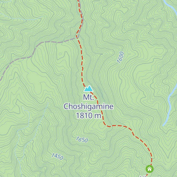 Map of Mt. Choshigamine