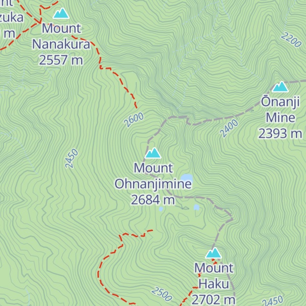 Map of Mount Ohnanjimine