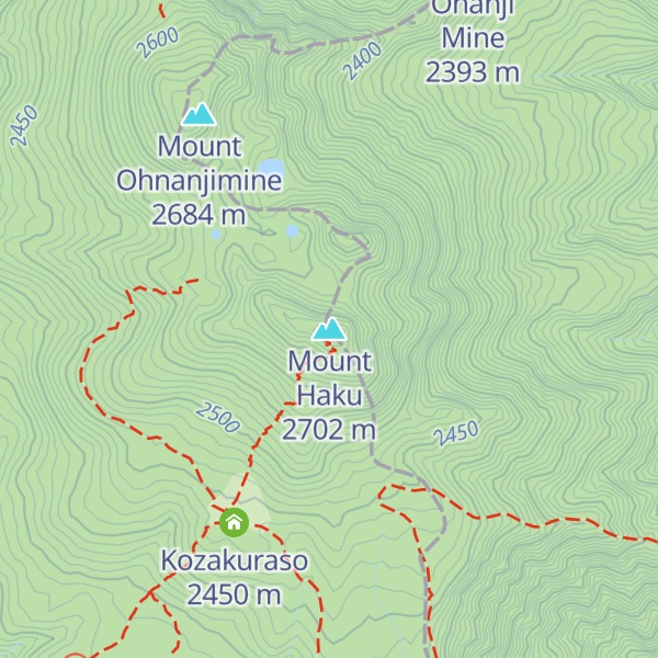 Map of Mount Haku