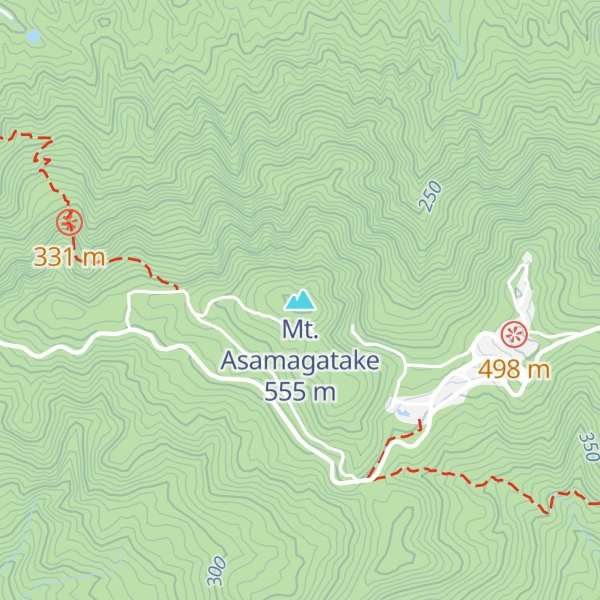 Map of Mt. Asamagatake