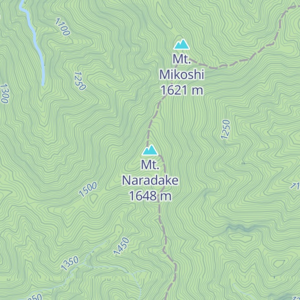 Map of Mt. Naradake