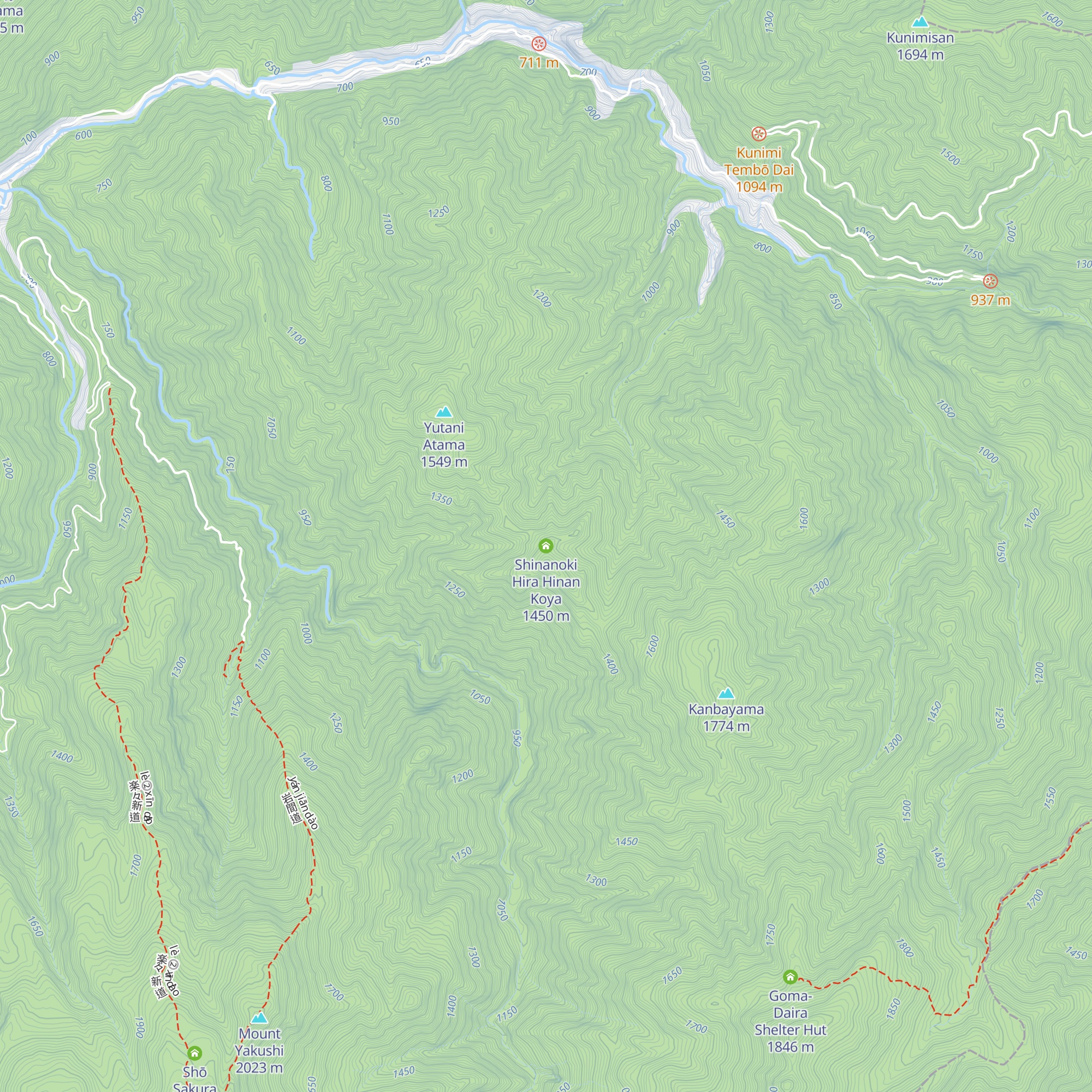 Shinanoki Hira Hinan Koya map