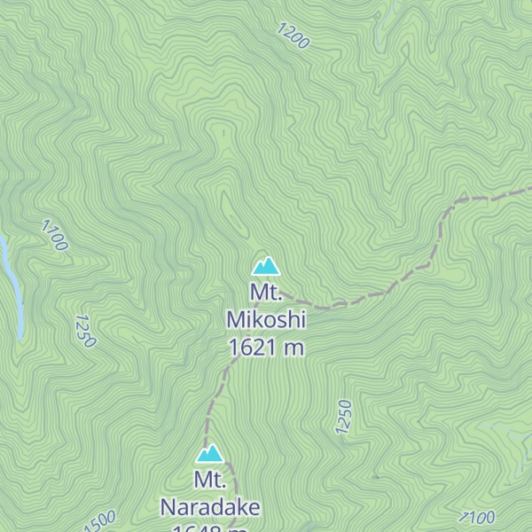 Map of Mt. Mikoshi