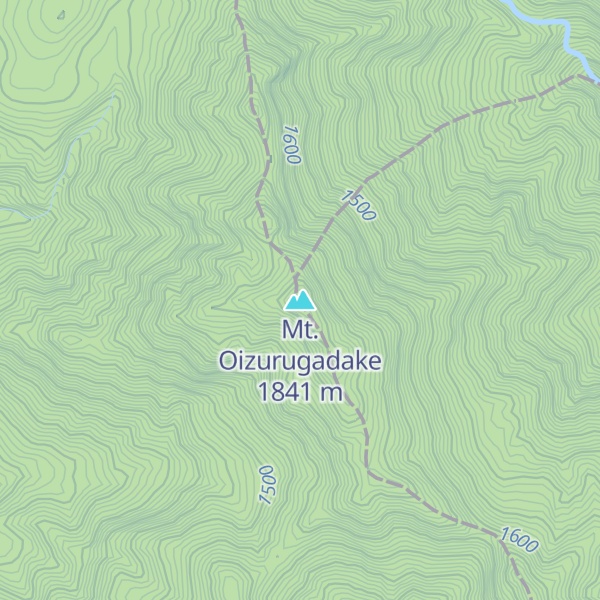 Map of Mt. Oizurugadake