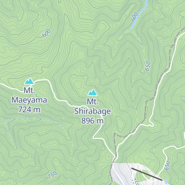Map of Mt. Shirabage