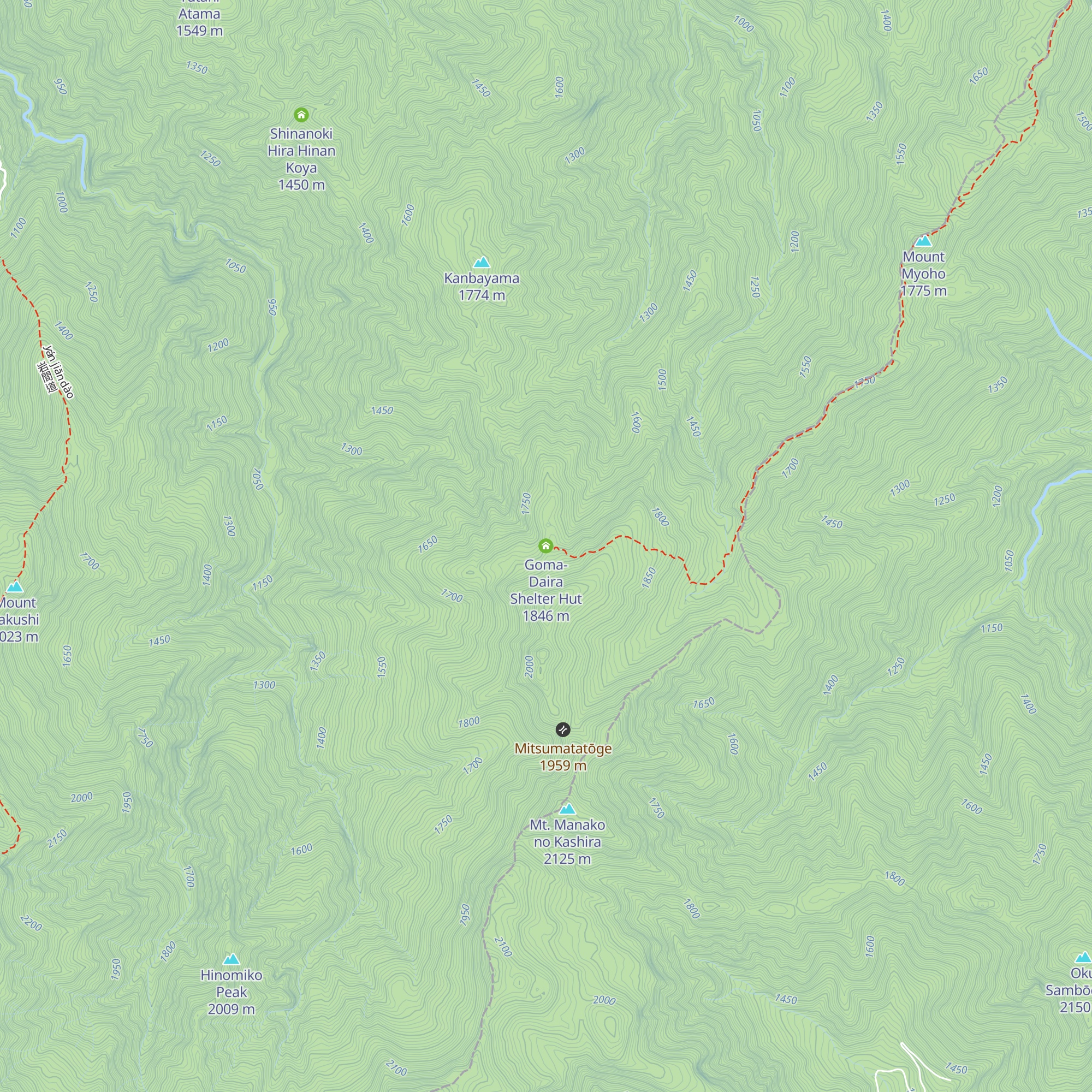 Goma-Daira Shelter Hut map