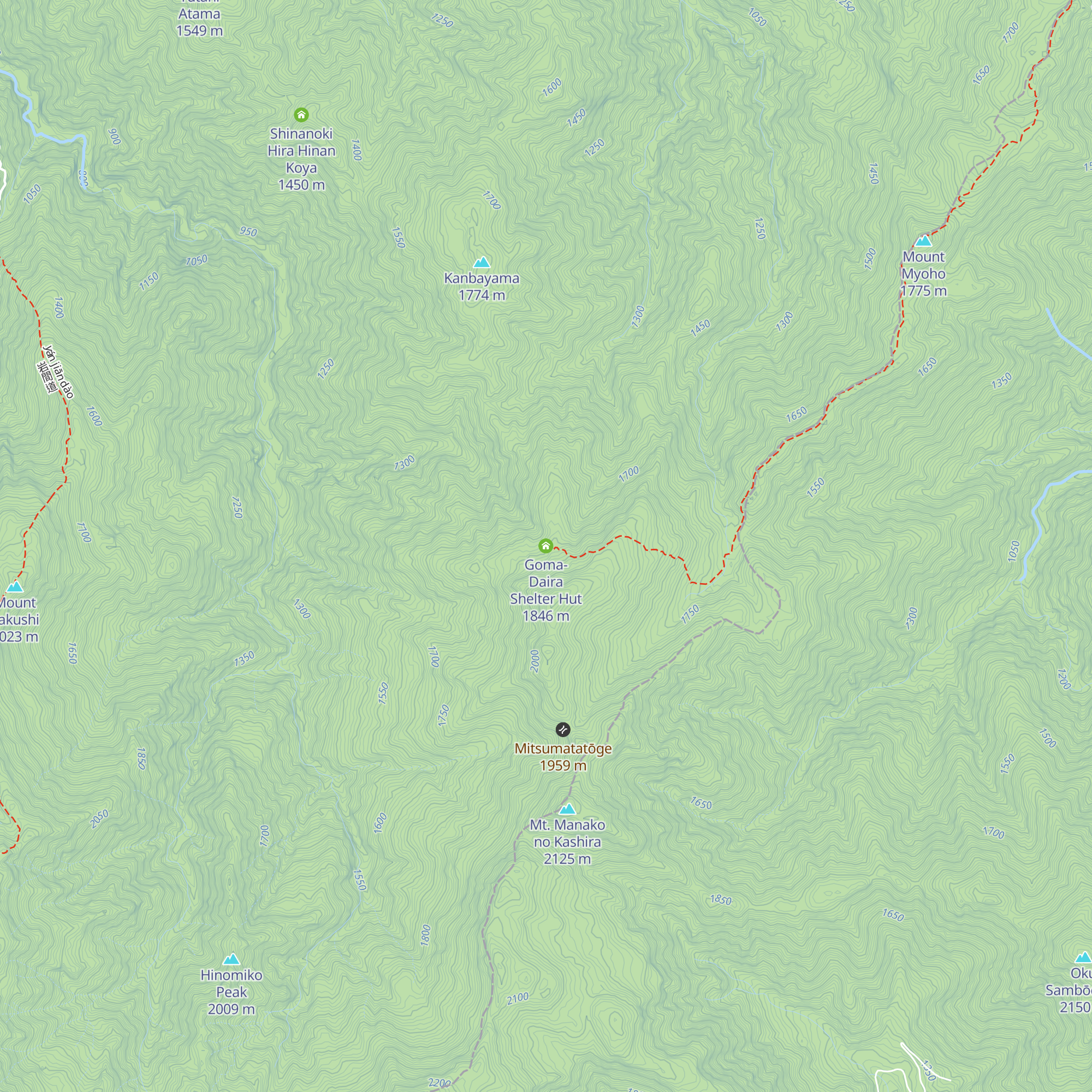 Goma-Daira Shelter Hut map
