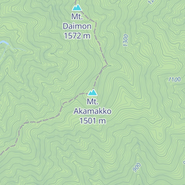 Map of Mt. Akamakko