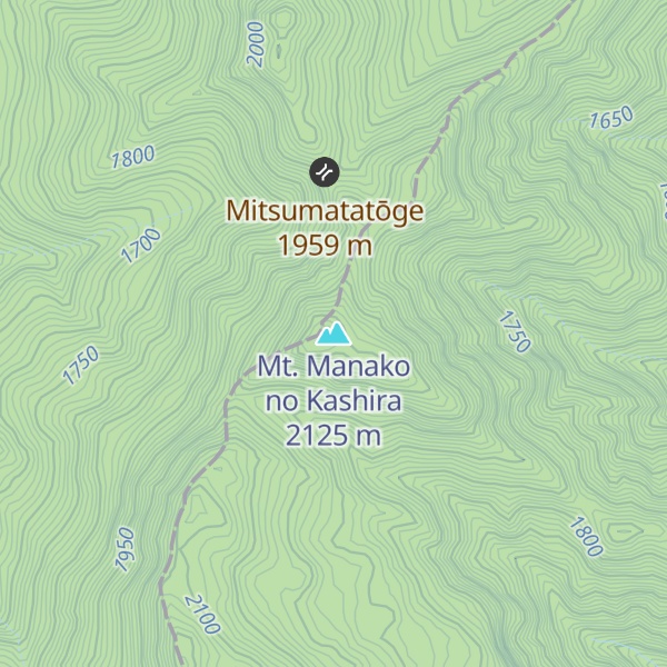 Map of Mt. Manako no Kashira
