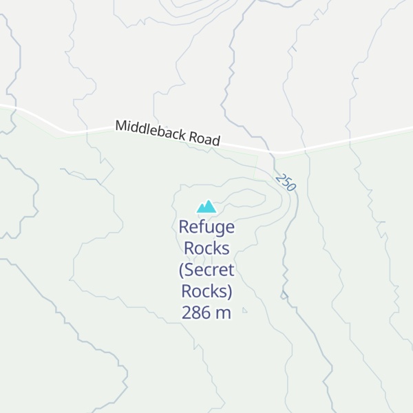 Map of Refuge Rocks (Secret Rocks)