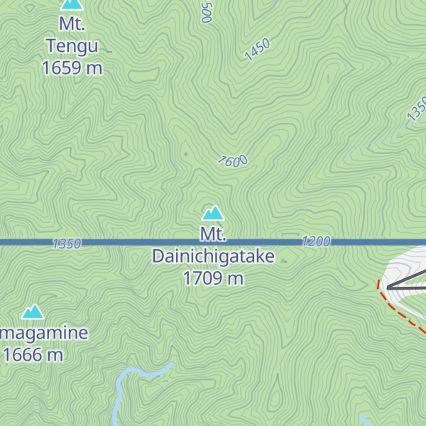Map of Mt. Dainichigatake