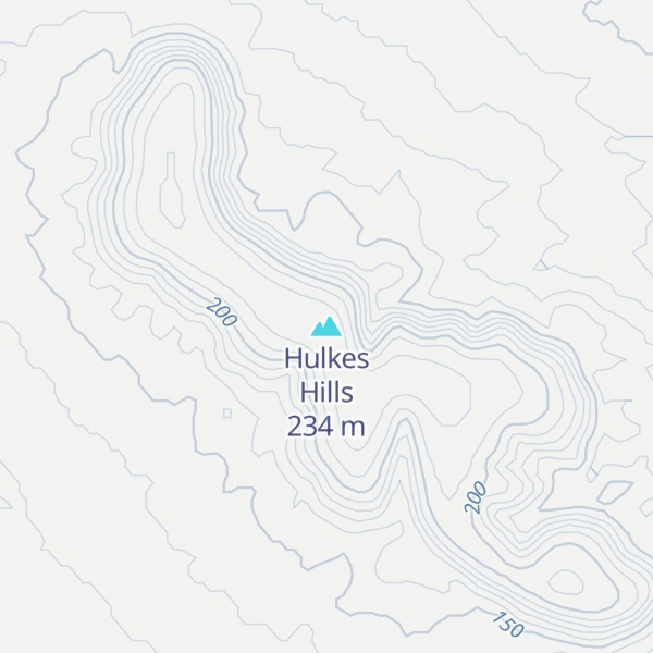 Map of Hulkes Hills