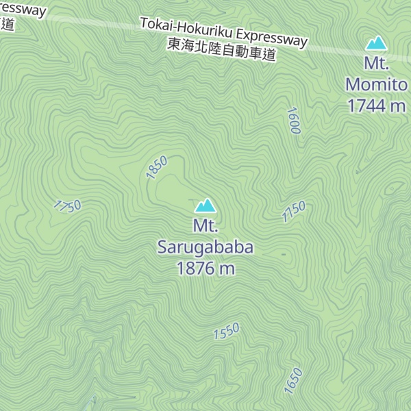 Map of Mt. Sarugababa