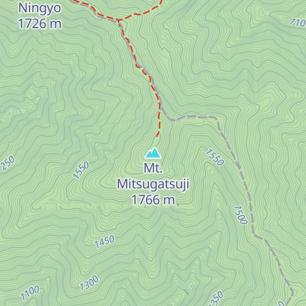 Map of Mt. Mitsugatsuji