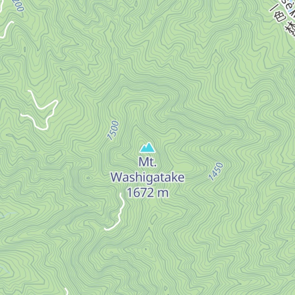 Map of Mt. Washigatake