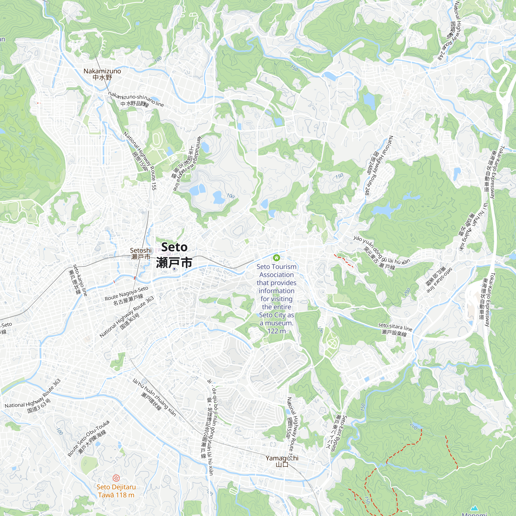 Seto Kankō Annai Sho map