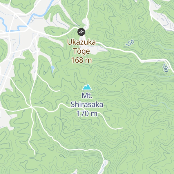 Map of Mt. Shirasaka