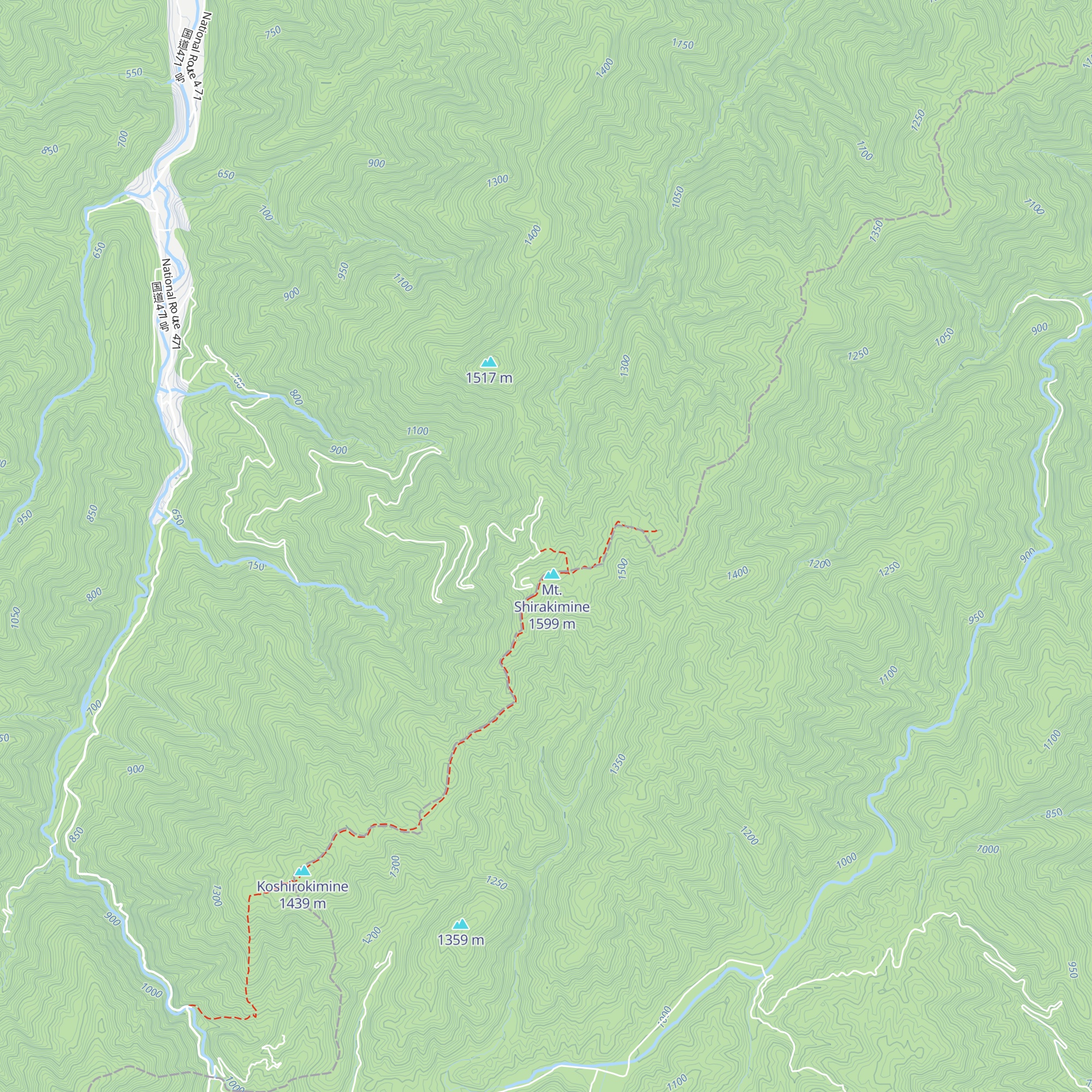 Shirakimine Sansō map