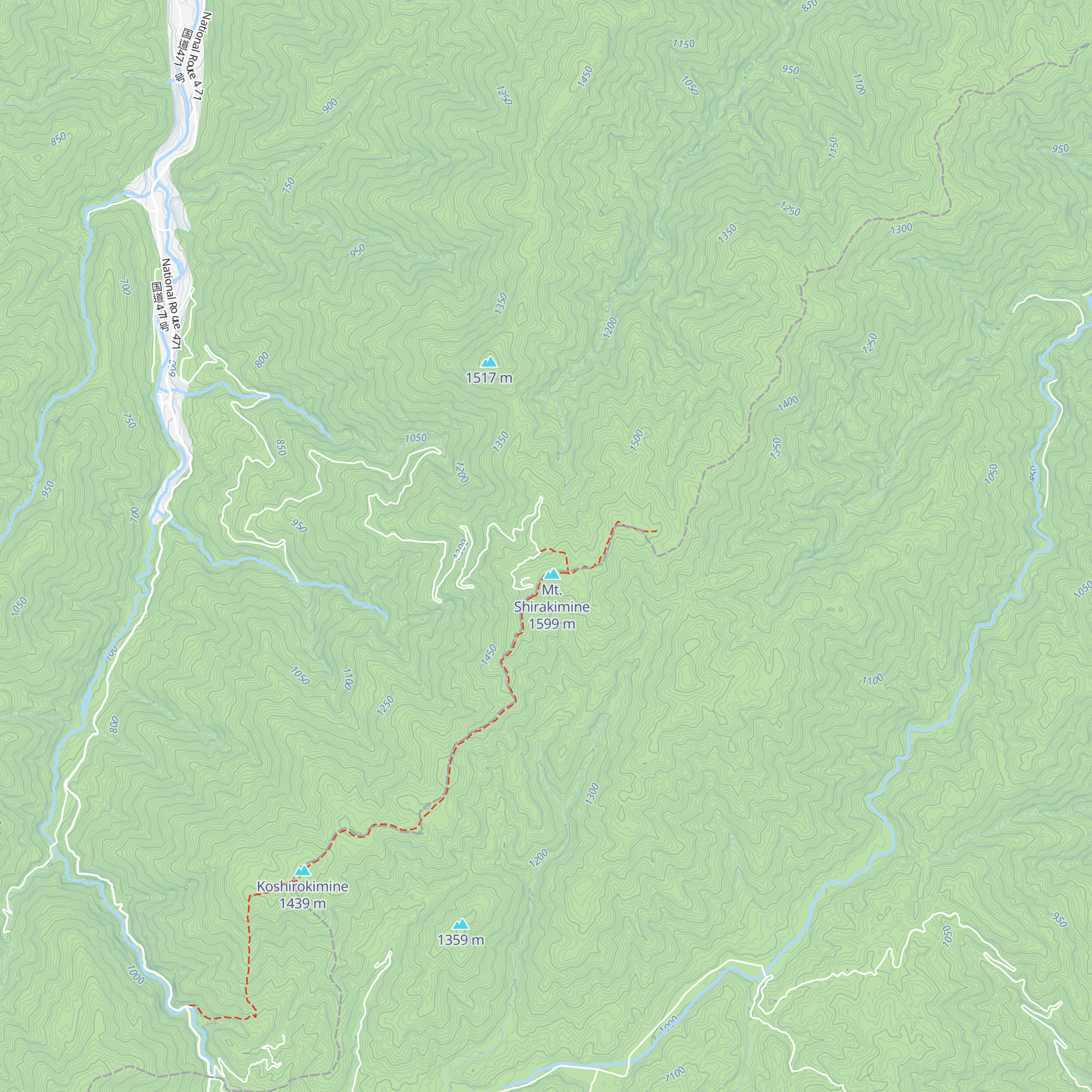 Shirakimine Sansō map