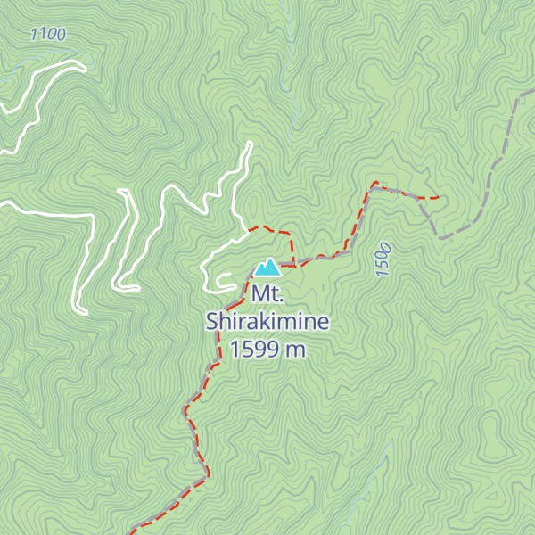 Map of Mt. Shirakimine